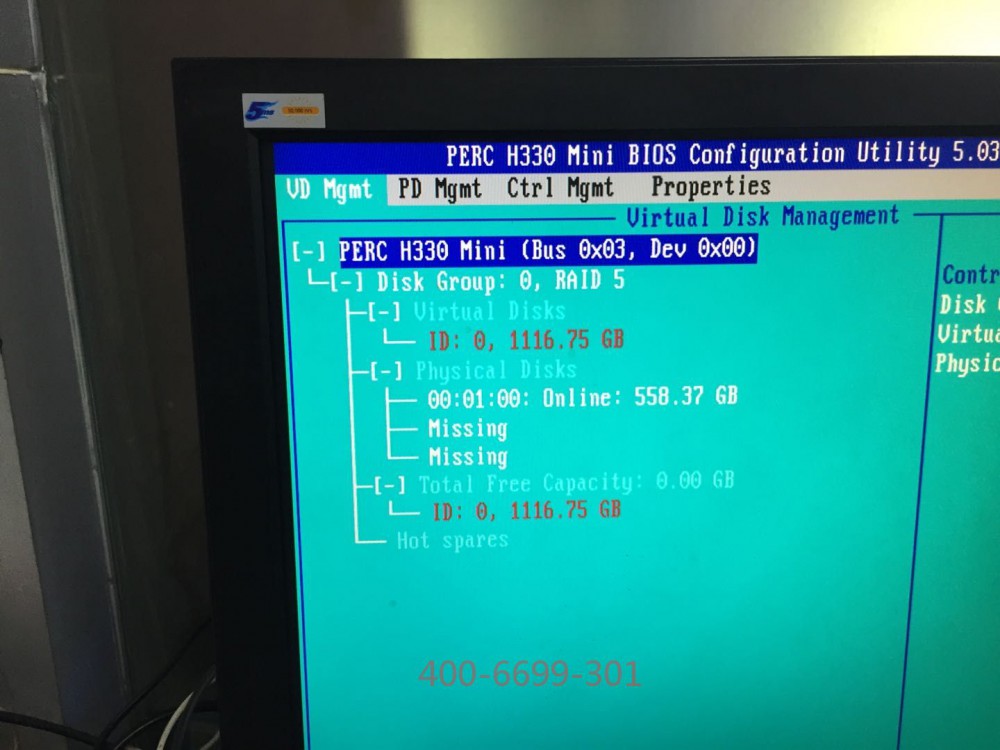 戴爾 T420  RAID 5崩潰恢復  其中有2個硬盤報錯